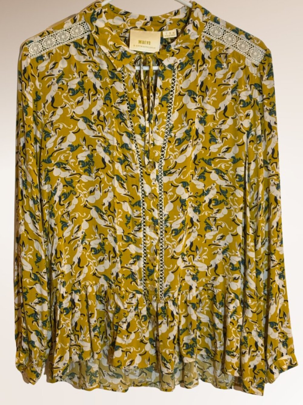Yellow Flouncy Peasant Long Sleeve